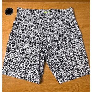 Swing Control Women's Golf Shorts Size 14 Navy White Geometric‎ Pull On